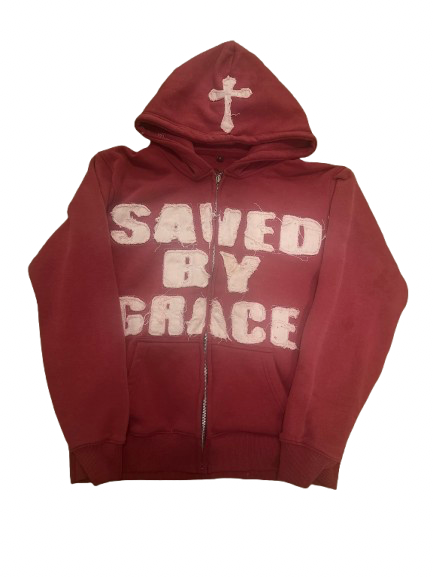 Saved By Grace Maroon Jacket